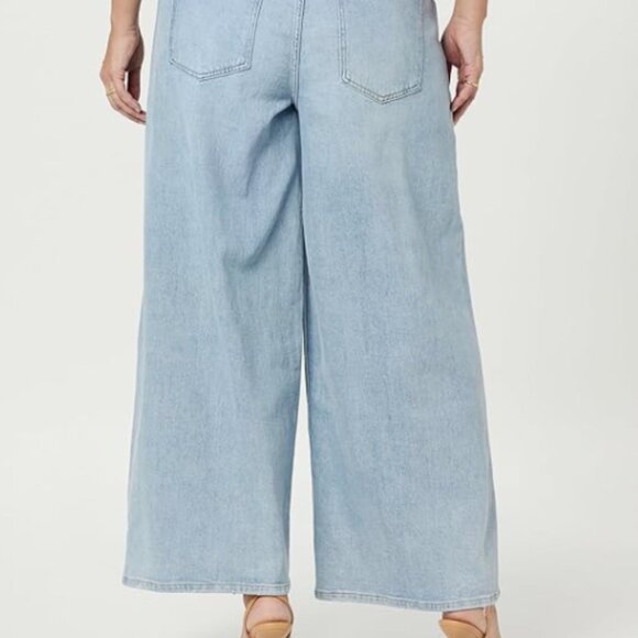 The Drop Women's Frida Relaxed Fit Jeans Light Indigo Plus Size 25 - Picture 3 of 11